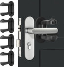 Child Proof Door Lever Lock, 4 Pack Door Locks for Kids Safety, Door Knob Child Proof, Baby Proofing, 3M Adhesive, Door Handle Child Proof, Baby Safety Locks for Toddlers (Black) by TinyTreasures Baby Boutique