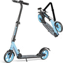 Kick Scooter for Kids Teens & Adults, 4 Adjustable Heights, 8IN All Terrain Big Wheels, Dual Brakes & Dual Suspension, Foldable and Lightweight, Gifts for Girls Boys by TinyTreasures Baby Boutique