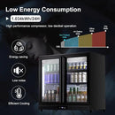 COTLIN 36" W Back Bar Cooler Beer Fridge Undercounter Refrigerator with LOW-E Glass Free Standing Beverage Refrigerator Adjustable Shelves for Soda Beer Wine, ETL NSF Approved by CozyNest Decor
