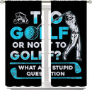 Golf Blackout Curtains for Boy Girl Room Darkening Decor,Sports Themed Golfers and Cars Bedroom Living Room Home Rod Pocket Thermal Insulated Window Curtain/Drapes Panel,42x63 Inch… by TinyTreasures Baby Boutique