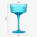 Art Deco Colored Crystal Coupe Glass Set Of 6 Large 9 6OZ Stemmed Glassware by The Wine Savant