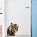 Gentle Tiger Wall Stickers & Decals - Peel & Stick, Removable Funny Tiger Window Stickers for Farmhouse Bedroom, Living Room & Shop Windows by CozyNest Decor