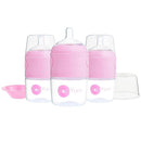 PopYum 5 oz Pink Anti-Colic Formula Making/Mixing/Dispenser Baby Bottles, 3-Pack with