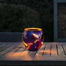 VEWOGARDEN Solar Lanterns Outdoor Waterproof Hummingbird Hollowed-Out Metal Lantern Solar Lights with Flickering Flame for Patio Porch Table, Purple by GreenHaven Gardens
