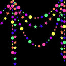 108feet UV Round Dot Star Kit Neon Paper Garland Glow in The Dark Party Favors Streamers Banner for Black Party Supplies UV Reactive Circle Dot Star Garland Wedding Birthday Glow Party Supplies… by TinyTreasures Baby Boutique