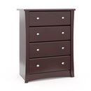 Storkcraft Crescent 4 Drawer Chest (Espresso) – GREENGUARD Gold Certified, Easy-to-Match Chest of Drawers for Nursery and Kids Bedroom, Dresser Organizer for Children’s Bedroom by TinyTreasures Baby Boutique