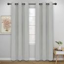 Easy-Going Blackout Curtains for Bedroom, Solid Thermal Insulated Grommet and Noise Reduction Window Drapes, Room Darkening Curtains for Living Room, 2 Panels (42x84 in, Greyish White) by CozyNest Decor