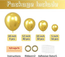 130pcs Metallic Gold Balloons Different Sizes 18" 12" 10" 5" Party Latex Balloons for Birthday Graduation Baby Shower Wedding Anniversary New Year Party Decorations by CozyNest Decor