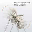 6 in 1 Convertible High Chairs for Babies and Toddlers,Portable High Chair with Dishwasher Tray and 4 Wheel,Booster Seat for Dining Table,Foldable Toddle and Baby Feeding Highchair (White) by TinyTreasures Baby Boutique