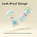 YOHKOH Glass Breast Milk Storage Bottles - 100% Leak-Proof, BPA-Free Breastmilk Storage Containers, Freezer & Dishwasher Safe, Ideal for Nursing Mothers (Blue, 5.4oz (Pack of 6)) by TinyTreasures Baby Boutique