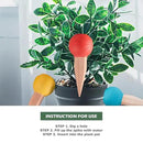 4 Pack Terracotta Watering Spikes, Vacation Self-Watering Planters Devices - Continuous Moisture with Slow Release Watering System - Perfect for Indoor Outdoor Plants (Basketball) by GreenHaven Gardens