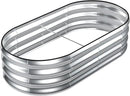 SnugNiture Galvanized Raised Garden Bed, 4x2x1ft Oval Metal Planter Box for Planting Outdoor Plants Vegetables by GreenHaven Gardens