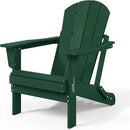 Westin Outdoors Laguna WO Outdoor Adirondack Folding Patio Chairs 8 PCS Set Retro Beach Aesthetic for Backyard, Lawn, Patio, Deck, Garden, Weather Resistant Polyethylene Plastic Lounger (Dark Green) by GreenHaven Gardens