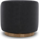 CHITA Swivel Accent Chair, FSC Certified Upholstered Velvet Barrel Chair for Living Room, Fully Assembled, Grey by CozyNest Decor