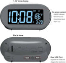 DreamSky Alarm Clocks for Bedrooms, Auto Set Digital Desk Clock for Bedside Nightstand, Electric Clock with Dimmable Brightness Dimmer, Auto DST, USB Port, Date, Temperature, Snooze by CozyNest Decor