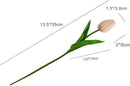 Mandy's Artificial Tulips 20 Stems Champagne PU Faux Flowers for Wedding Home Decor 13.5 Inch by CozyNest Decor