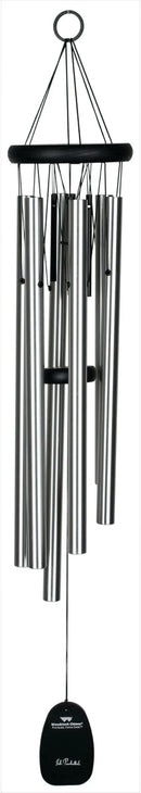 Woodstock Wind Chimes Pachelbel's Canon in D, Silver Aluminum Tubes, Medium 32 - Inch, Deep Toned Windchime for Outdoor Decor for Garden, Patio, Porch by CozyNest Decor