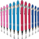 Ballpoint Pen with Stylus Tip, Soft Touch Click Metal Pen, 1.0mm Medium Point, Black Ink, 12 Count(4 Colors) by TinyTreasures Baby Boutique
