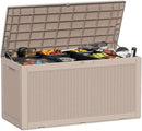 DRATO 100 Gallon Large Deck Box, Outdoor Storage Box for Patio Furniture, Patio Cushions, Gardening Tools, Pool Supplies,660lbs Weight Capacity,Waterproof Resin Storage Boxes by GreenHaven Gardens