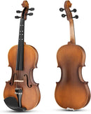 Eastar 1/2 Violin Set Half Size Fiddle EVA-3 Matte for Beginners with Hard Case, Rosin, Shoulder Rest, Bow, and Extra Strings (Imprinted Finger Guide on Fingerboard) by TinyTreasures Baby Boutique