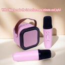 Mini Karaoke Machine for Kids Adults with 2 Wireless Microphones Portable Bluetooth Speaker with Microphone,Toys Birthday Gifts for Girls Ages 4, 5, 6, 7, 8,12+ Toddler Teens by TinyTreasures Baby Boutique