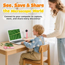 Kids Microscope with Bug Catcher Kit, 1080P Digital Mini Handheld Microscope STEM Science Toy with LED Light, Rechargeable, Portable, Supports 64GB TF Card, Educational Gift for Kids Ages 3-12 (Pink) by TinyTreasures Baby Boutique