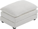 Karl home Modular Ottoman for Sectional Sofa, Teddy Fleece Comfy Upholstered Furniture for Living Room, Apartment, Studio, Office, (Ottoman, Teddy Beige) by CozyNest Decor