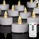 LED Tea Light Remote Control Candle,50pack Flickering Flameless LED Candle,Long Lasting 400+Hours,Battery Operated with Timer for Home Decoration Seasonal &Festival Celebration WarmWhite by GreenHaven Gardens