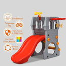 Costzon Toddler Slide Playground Climber Set, 5 in 1 Slide for Kids with Basketball Hoop, Telescope, Crawl Through Space, Easy Climb Stairs, Kids Large Slide Playset Gift for Both Indoor Outdoor Use by TinyTreasures Baby Boutique