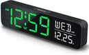 Peakeep Large Display Digital Alarm Clock for Bedrooms, Date Day of Week Desk Table Clocks for Living Room Office, Dimmable Plug in Electric Clock, 5 Volumes, Loud, Auto DST by CozyNest Decor