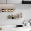 JOOM White Floating Shelves for Wall Storage, Metal Wall Shelves for Living Room, Bathroom, Kitchen, 20” Long Display Shelves for Collectibles(2 PCS) by CozyNest Decor