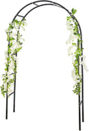 RUBFAC Metal Garden Arch, Wedding & Event Decoration, Garden Trellis for Climbing Plants, Assemble Freely 2 Sizes for Various Climbing Plant Roses Vines Bridal Party Decoration, Black, 1 Pack by GreenHaven Gardens