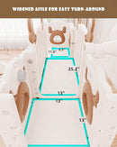 XJD 13 in 1 Toddler Slide Set, Kids Slide for Toddlers Age 1+, New Upgrade with Golf Set, Basketball Hoop, Drawing Board for Indoor Outdoor Playset,Toddler Playground (Brown) by TinyTreasures Baby Boutique