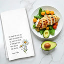 Inspirational Kitchen Hand Towel, Hostess Gift for Women, Christian Quote Waffle Weave Towel, Faith Decor Accent for Kitchen or Bathroom by CozyNest Decor