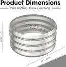 2x2x1ft Round Galvanized Raised Garden Bed Outdoor Metal Planter Box Raised Beds for Gardening,Vegetables,Fruits,Flowers & Herbs (Silver) by GreenHaven Gardens
