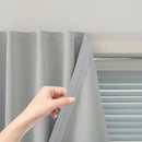 self Adhesive Curtains Portable Blackout Curtain Simple and Easy to Install Bedroom Window Thermal Lnsulated Kitchen Room Darkening Black Small Drapes, 59" W X 71" L, White, 1 Panel by TinyTreasures Baby Boutique