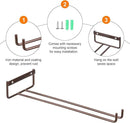 uxcell 5Pcs Wine Glass Rack, 11.02 Inch Iron Wine Glasses Rack Under Cabinet Stemware Rack - Wall Mountable Wine Glass Holder Storage Hanger for Bars Coffee Restaurants Kitchens, Bronze by CozyNest Decor