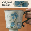 360ml -12.17oz Painted Forget-Me-Not Floral Ceramic Mug - Cute Coffee Cup for Latte, Espresso - Gift for Women, Dishwasher Safe by CozyNest Decor