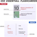 US Citizenship Flash Cards 2025 | 100 USCIS Civic Flash Card (Questions & Answers) | Bilingual English & Spanish Naturalization Test Study Guide | Includes Booklet & Portable Cards Ideal Gifts by TinyTreasures Baby Boutique