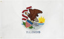 TOPFLAGS Illinois Flag 4x6 Ft IL State Flags Embroidered Heavy Duty for Outdoor with 2 Brass Grommets 4 Stitching Rows Vivid Color Sewn Stripes by GreenHaven Gardens