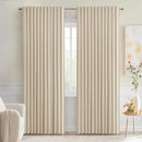 MIULEE Cream Beige Back Tab Light Blocking Curtains 84 Inch Length 2 Panels Set for Living Room Bedroom Privacy, Rod Pocket/Pinch Pleated Thermal Insulated Room Darkening Blackout Drapes W72xL84 by TinyTreasures Baby Boutique