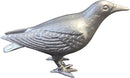 NACH Cast Iron Crow Statue, Head Up Raven, Large Garden Statues, Crow Garden Sculpture, Bird Figurines Home Decor, Raven Decor, Antique Metal Bird Statue, 4.5 x 11 x 3.5 inches, JS-90-7118AM by GreenHaven Gardens