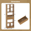 61inch Tall Freestanding Bookcase with Drawer 8-Cube Storage Organizer by LJGDeals