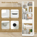 61inch Tall Freestanding Bookcase with Drawer 8-Cube Storage Organizer by LJGDeals