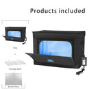 Large UVC Sanitizer Box with Ozone, Foldable Cleaner Bag with Timer, 36L/9.5gal UV Light Bulb Black Tote for Shoes, Cell Phone, Baby Bottle, Key, Towel by TinyTreasures Baby Boutique
