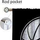 Basketball Blackout Curtains for Boy Girl Room Darkening Decor,Sport Theme and White Motto Dark Background Bedroom Living Room Home Rod Pocket Thermal Insulated Window Curtain/Drapes Panel,84x63 Inch… by TinyTreasures Baby Boutique