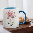Customized Lily Flower Accent Cup, Novelty Flower Design Mug 11oz 15oz, Personalized Name Lily Lover Ceramic Cup, Custom Flower Decorative Mug, Unique Coffee Cup For Girl by CozyNest Decor