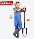 Digging Spading Fork Forged Steel with D Grip Handle 41” Premium 4-Tine Spading Digging Fork Sturdy Metal D-Grip Multi-Purpose Virtually Unbreakable Gardening Tool by GreenHaven Gardens