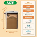 Ankou One-Push Formula Container, 2300ml Formula Dispenser with Scoop and Scraper, Milk Powder Container with Lids, BPA-Free Airtight Food Storage Container 1000g Large Capacity,Dark Brown, Rectangle by TinyTreasures Baby Boutique