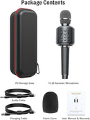 Wireless Bluetooth Karaoke Microphone, Built-in Loud Speaker for 10H Playback, Add Reverb/Duet Mode/Earbuds Monitoring, Portable Karaoke Machine for Entertainment & Singing Practice (Gray) by TinyTreasures Baby Boutique